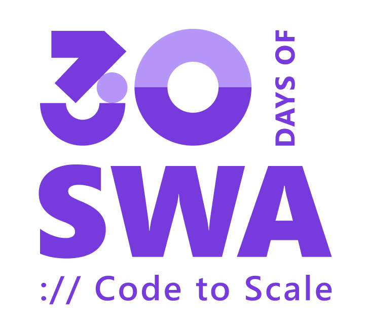 The #30DaysOfSWA logo